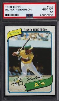 Most Expensive Rickey Henderson Baseball Card