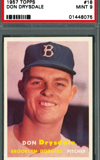 Don Drysdale card by Topps