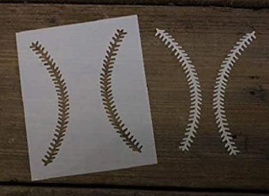 Baseball Threads Stitches Airbrush