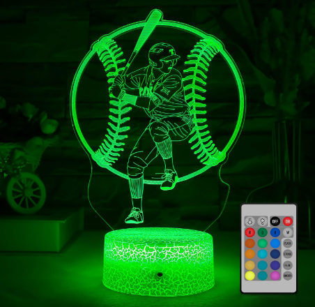 tqyydf Baseball Gift Illusion Night Light for Kids